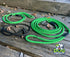 Lime green dog training clip leads with black slip collars | The Dog Therapist