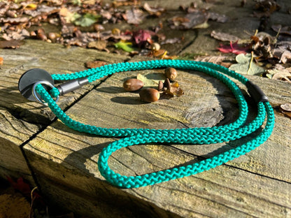 A green 6mm training slip lead with black rubber stopper | The Dog Therapist