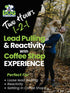 Person holding a dog with text about a two-hour session on lead pulling and reactivity training.